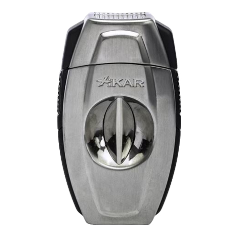 XIKAR FLIP COMBO V-CUT/ STRAIGHT CUTTER, BRUSHED CHROME