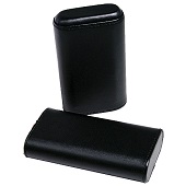 TELESCOPING 3 FINGER CIGAR CASE BLACK