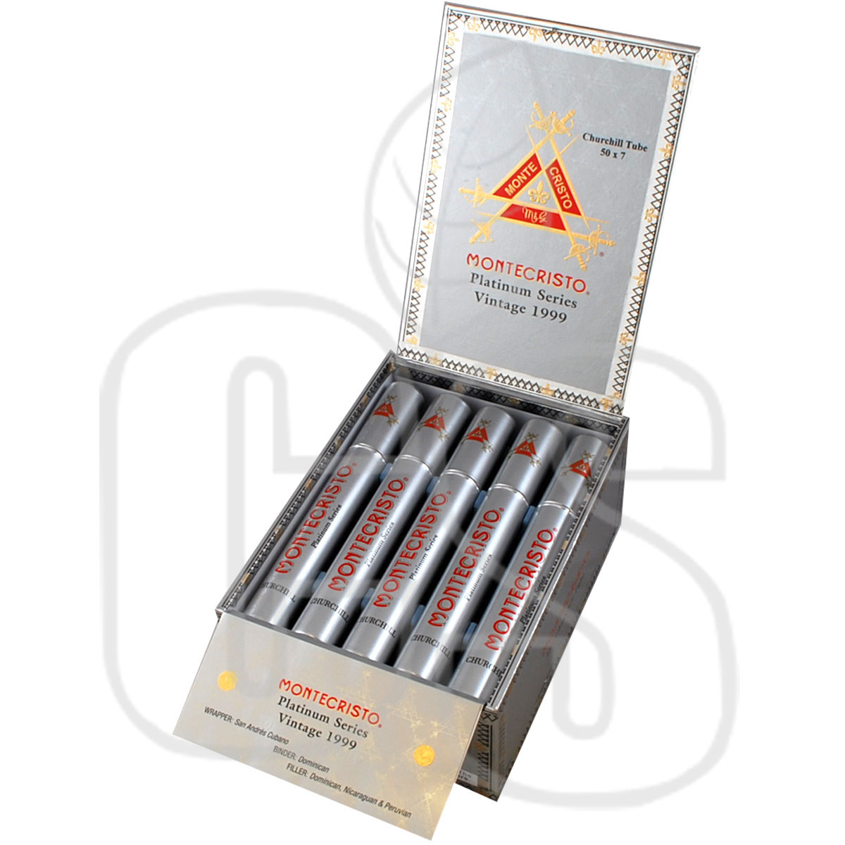 MONTECRISTO PLATINUM CHURCHILL TUBOS