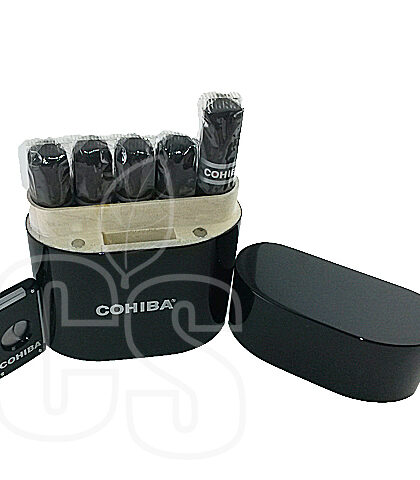 COHIBA BLACK LIMITED EDITION TRAVEL PACK WITH CASE & LIGHTER